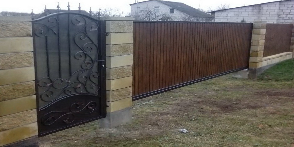 Ворота откатные изготовление и установка в Марьиной Горке